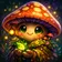 A vibrant cartoon cat avatar with colorful fur and big expressive eyes, designed for a friendly and trustworthy profile pictu